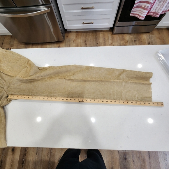 NWT Boston Traders Corduroy Pants Mens 36x37 Khaki Raw Hem Vintage Deadstock - Picture 11 of 13